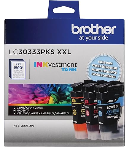 brother LC3133C、M、Y、BK Amazon.com: Brother Genuine LC3033BK, LC30333PKS Super High